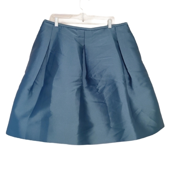 Lord & Taylor | Women's Dark Green Silk Blend Circle or Skater Skirt (Size 14) - Picture 1 of 12